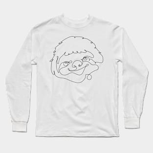 One Line Sloth Long Sleeve T-Shirt